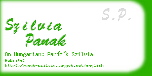 szilvia panak business card